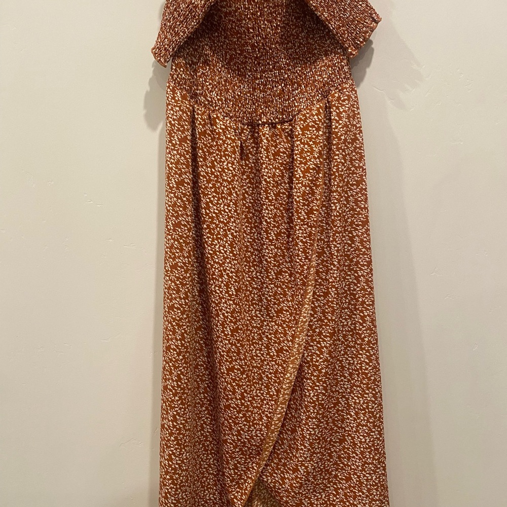 Orange Floral Maxi Dress
